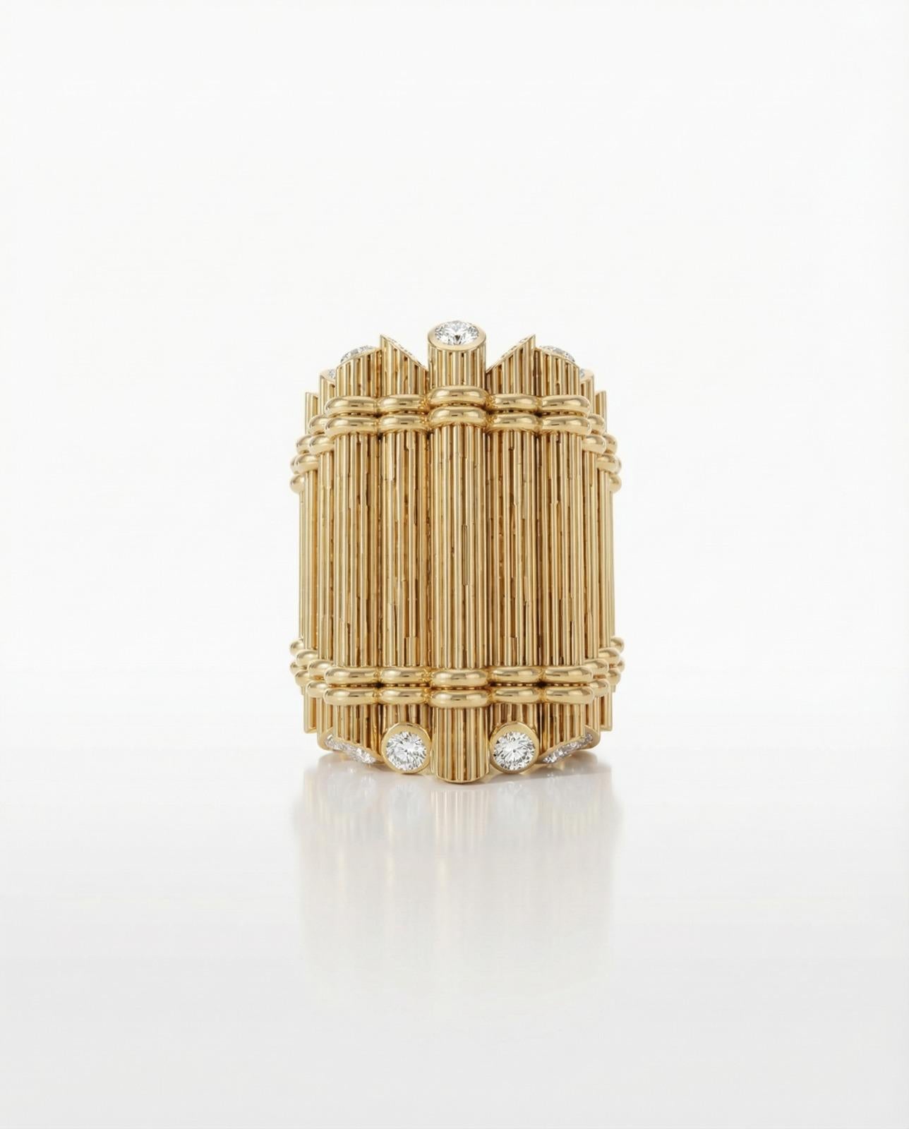Archive No. 1 | Fagot de Cannes Maxi ring, 18K Yellow Gold and diamonds