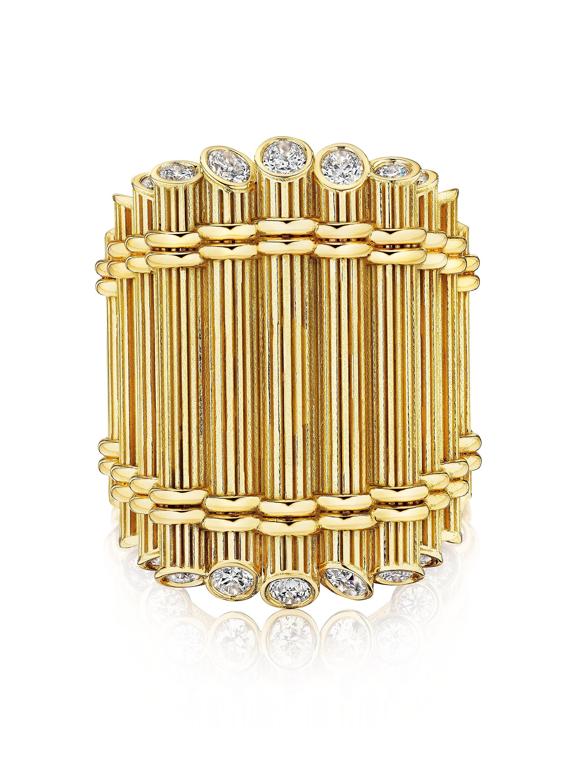 Archive No. 1 | Fago Kann Maxi ring, 18K Yellow Gold and diamonds