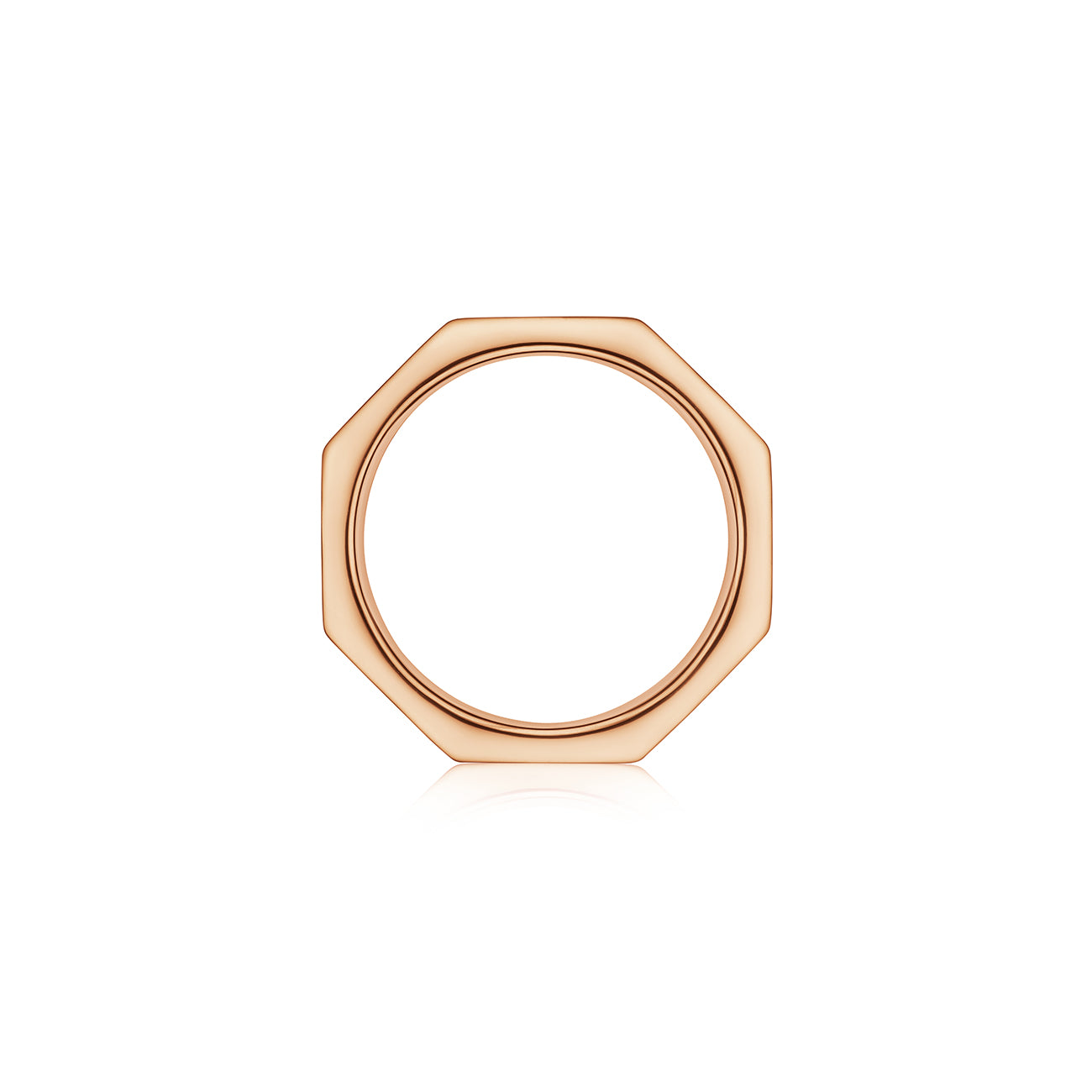 MoAnA LUU Doudou band ring in 18K rose gold, featuring an intricate woven openwork design inspired by Caribbean fish traps.