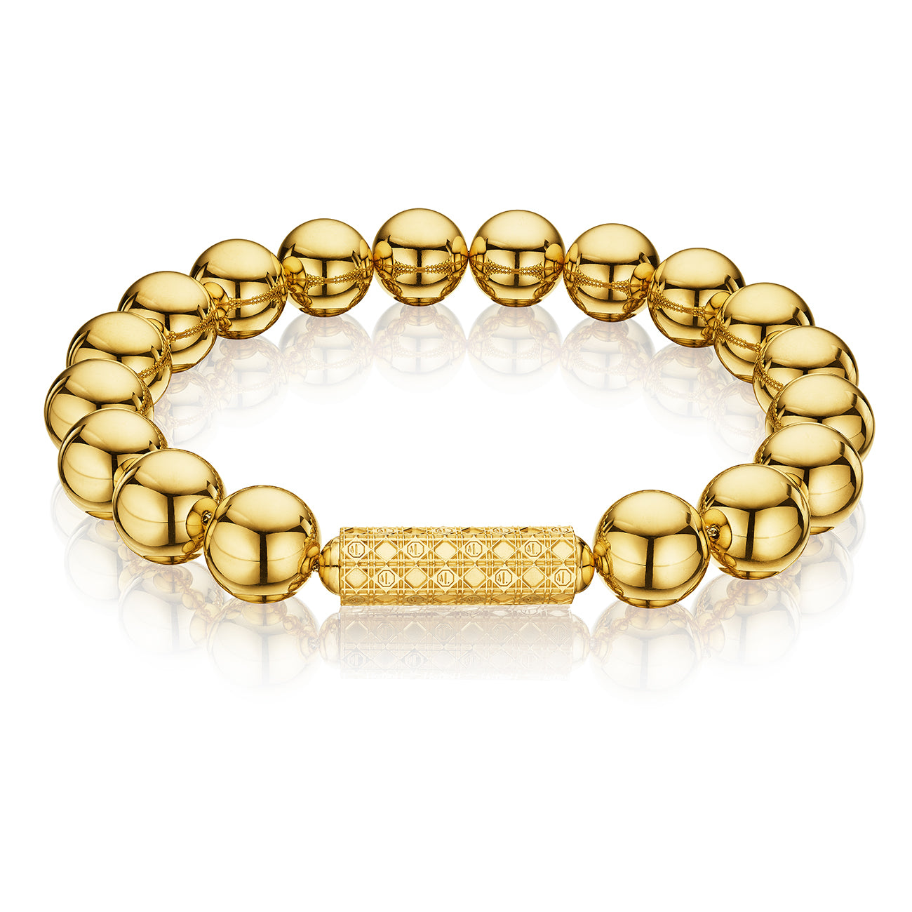 MoAnA LUU Maxi eads necklace with barrel lock in vermeil, inspired by Creole jewelry.