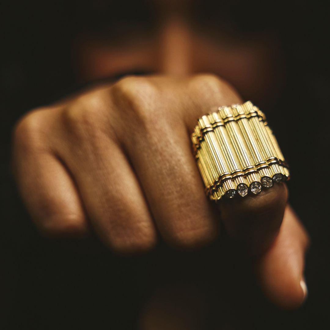Archive No. 1 | Fago Kann Maxi ring, 18K Yellow Gold and diamonds
