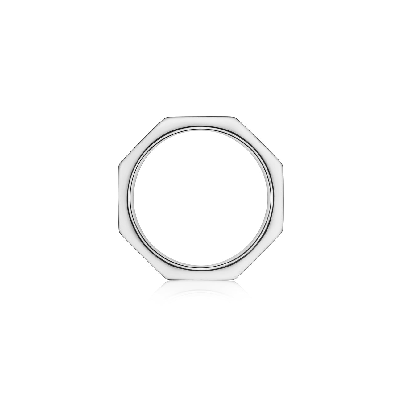 Ti Narrow Ring, 18K White Gold and Baguette Diamonds