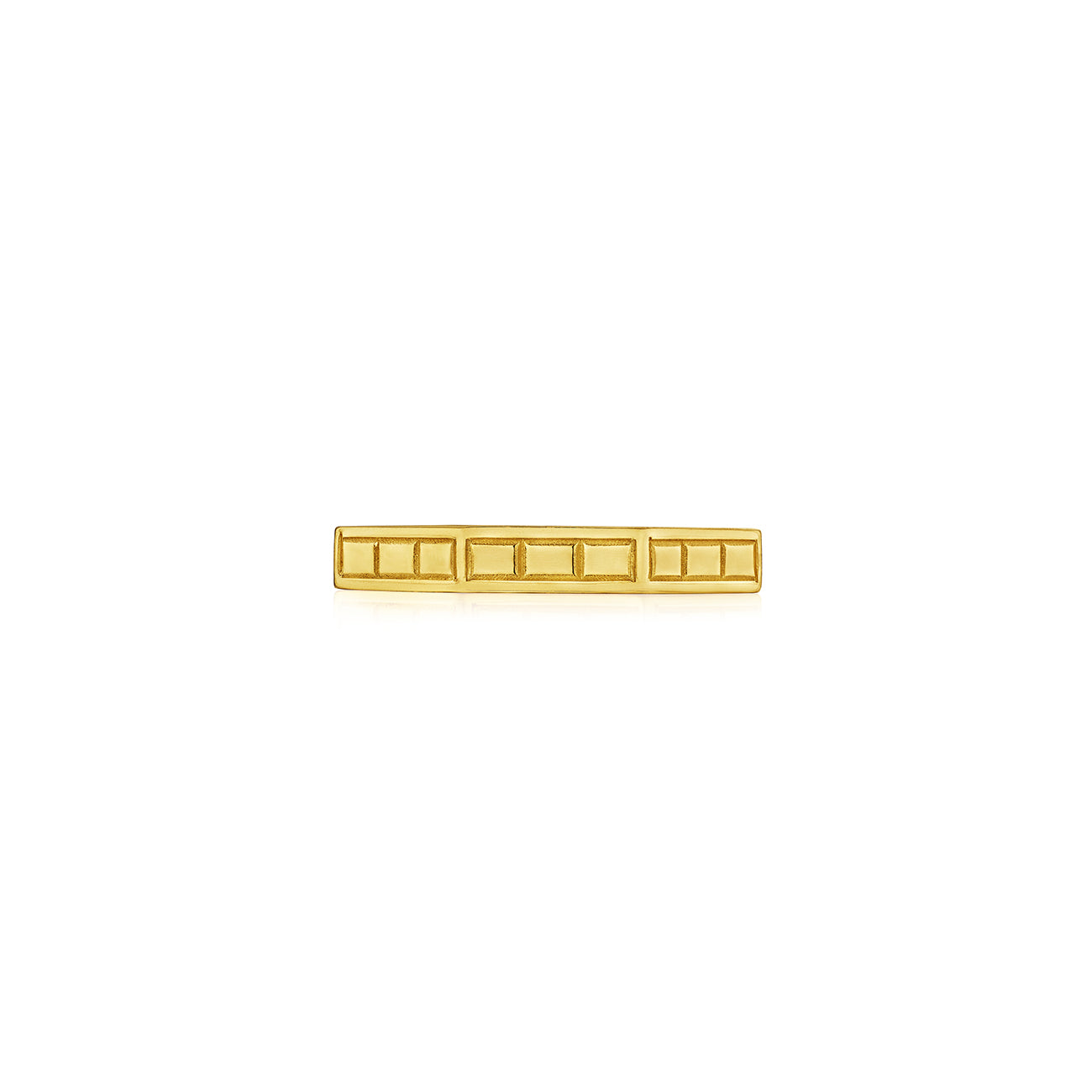 MoAnA LUU Ti band ring in 18K yellow gold, featuring clean architectural lines.