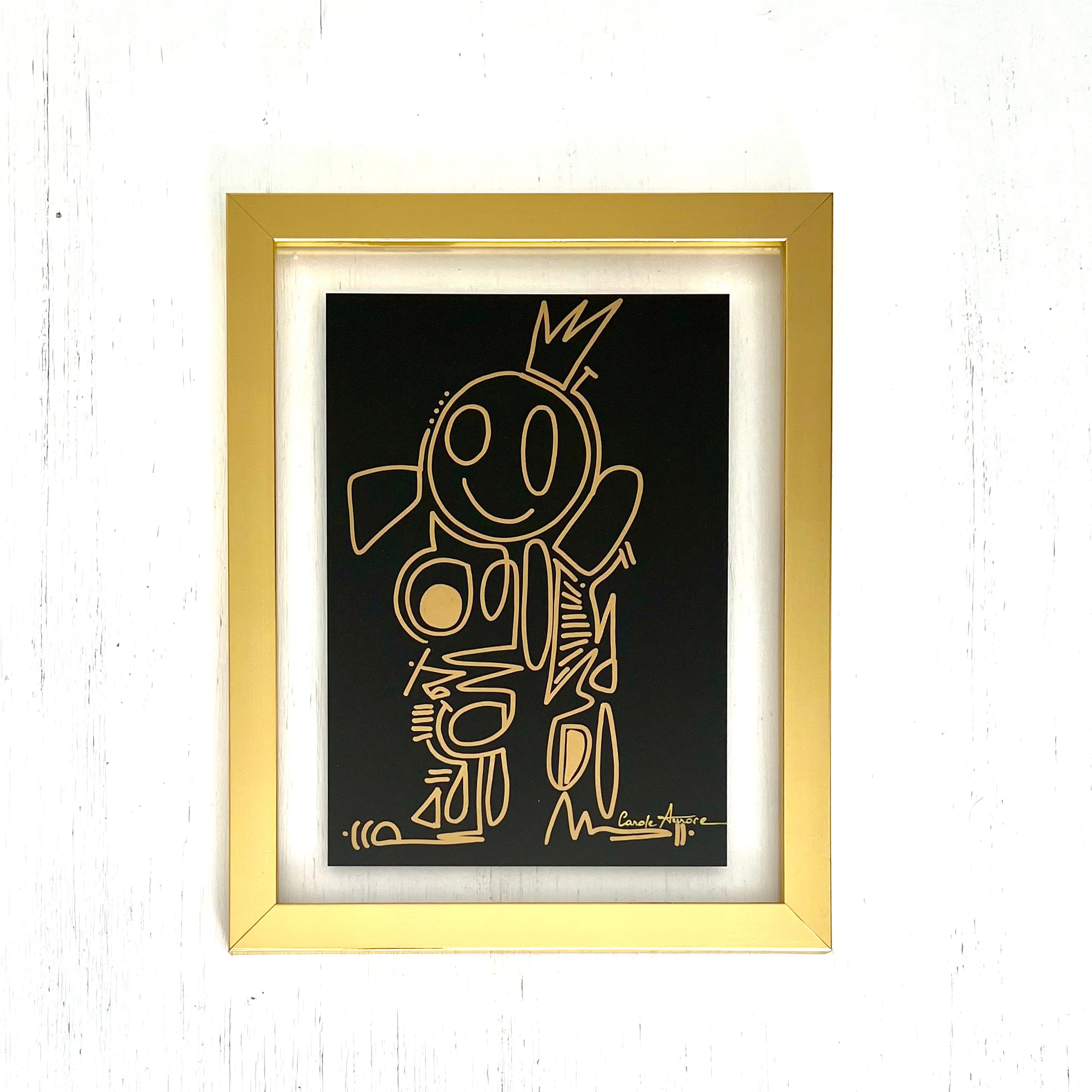 Drawing N*1 “Los Reyes” Framed Wall Art 12,2”X 15,3”