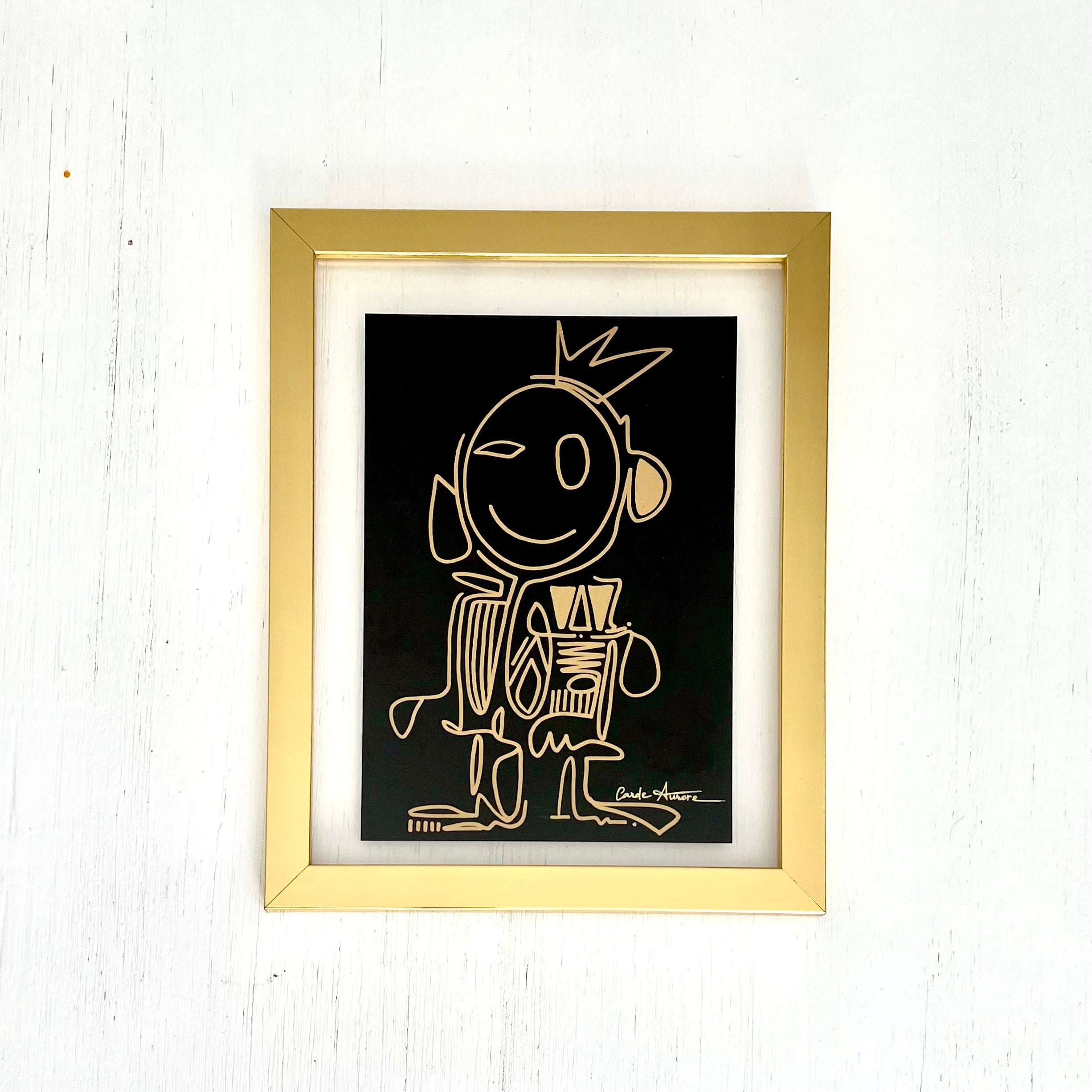 Drawing N*2 “Los Reyes” Framed Wall Art 12,2”X 15,3”