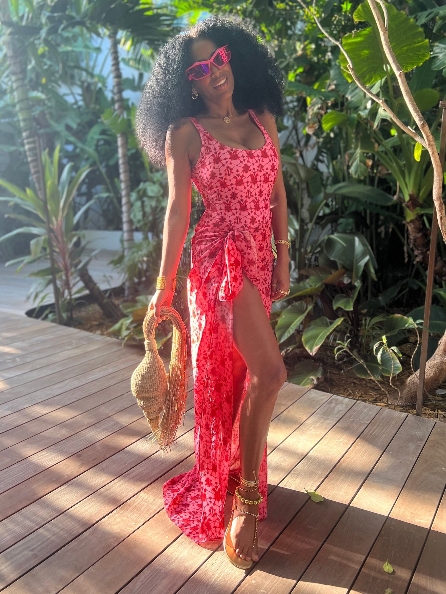 ML Tie Dye, Cover Up Guava