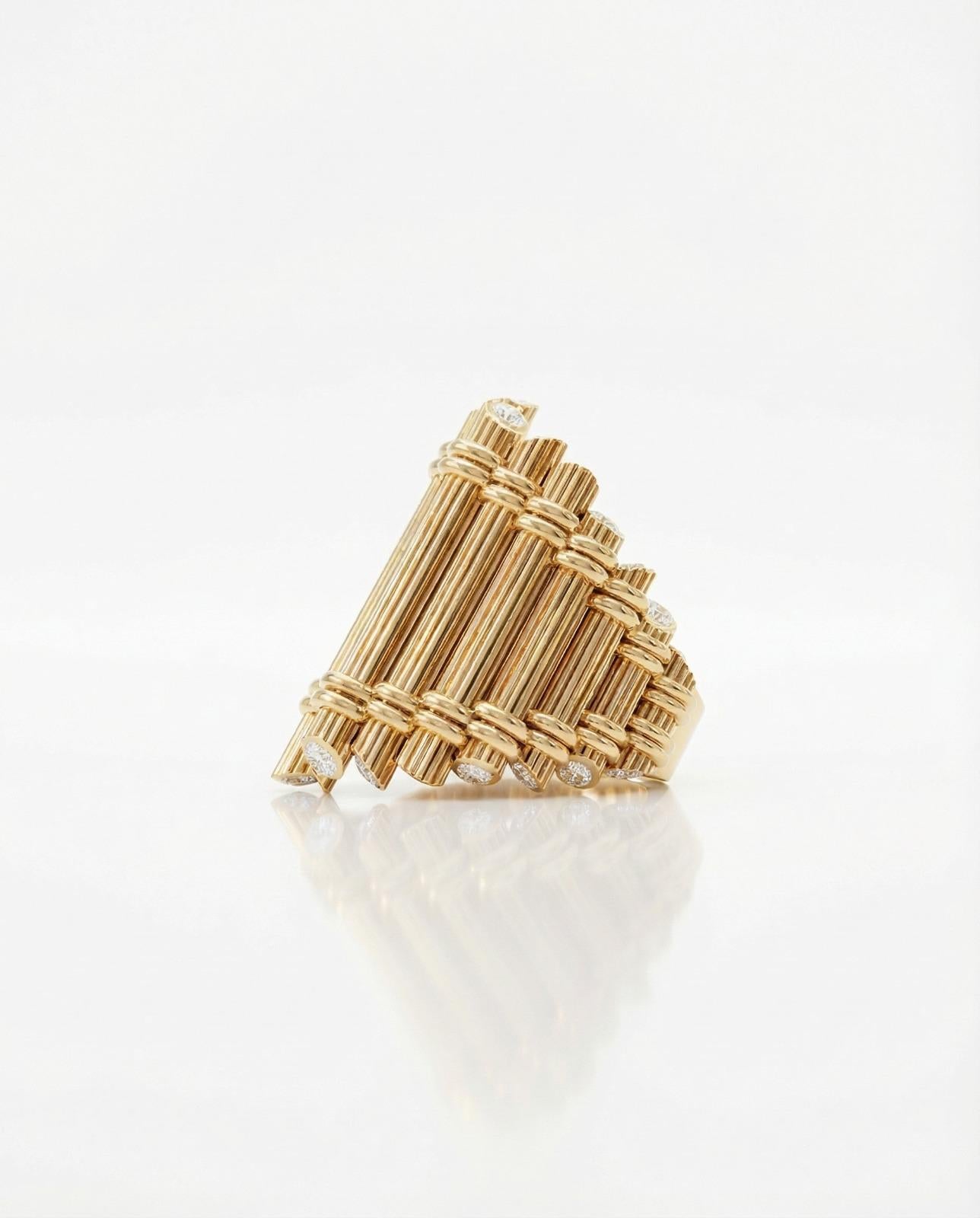 Archive No. 1 | Fagot de Cannes Maxi ring, 18K Yellow Gold and diamonds