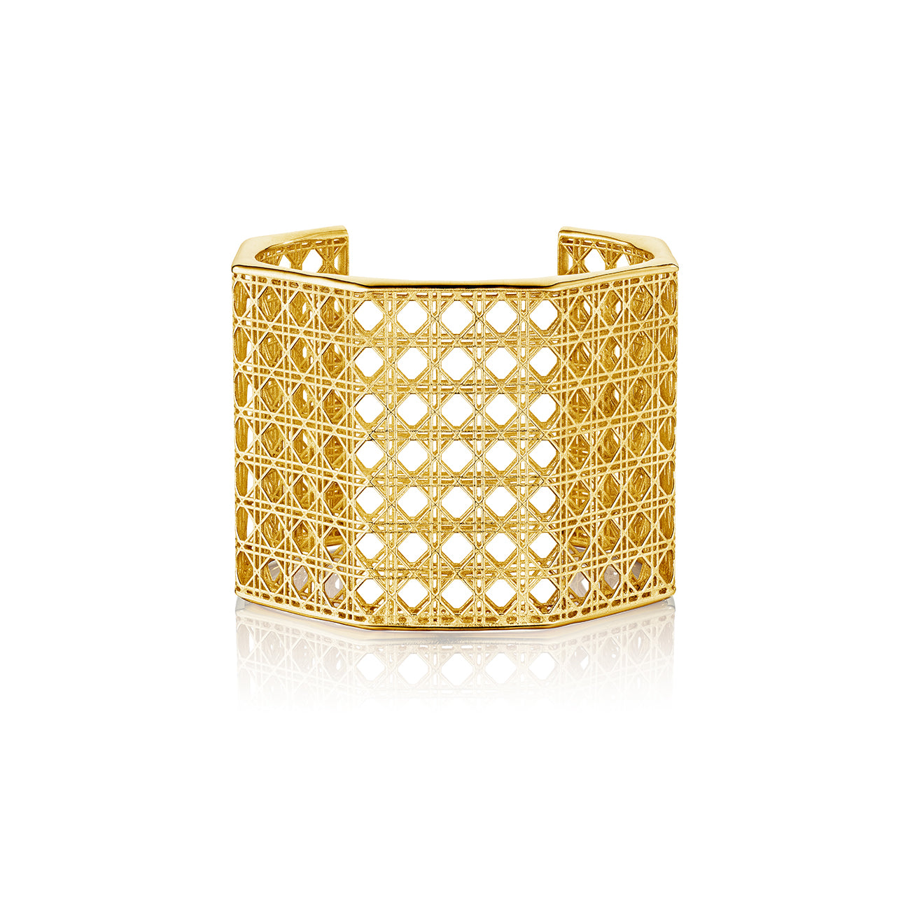 Doudou Wide Cuff Bracelet, 18K Yellow Gold