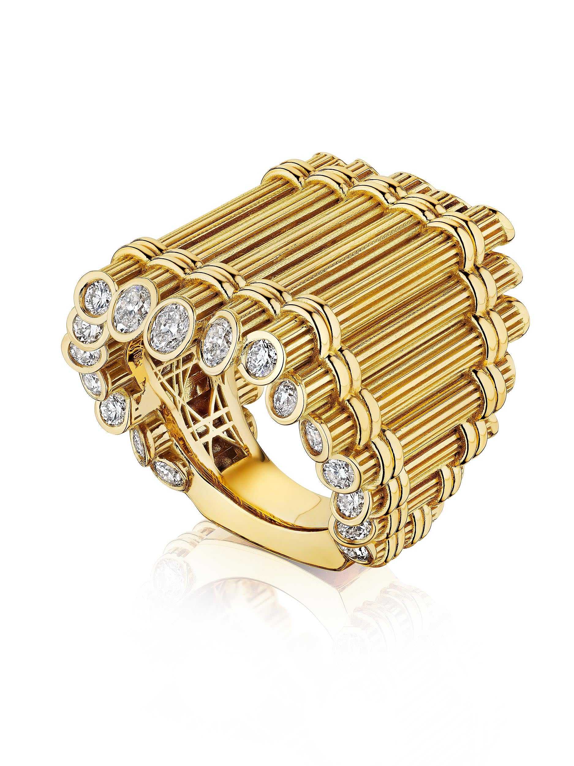 Archive No. 1 | Fago Kann Maxi ring, 18K Yellow Gold and diamonds