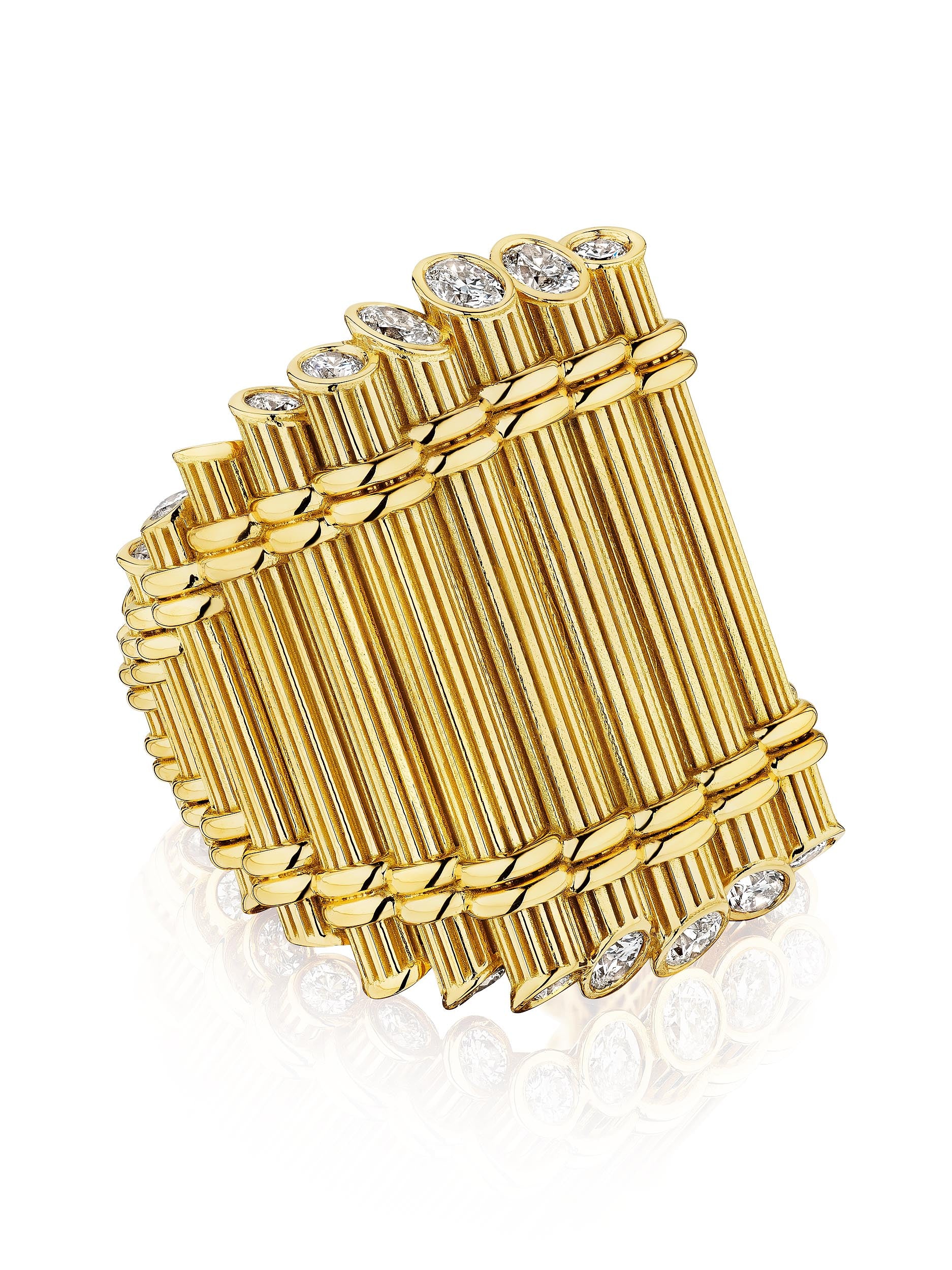 Archive No. 1 | Fago Kann Maxi ring, 18K Yellow Gold and diamonds