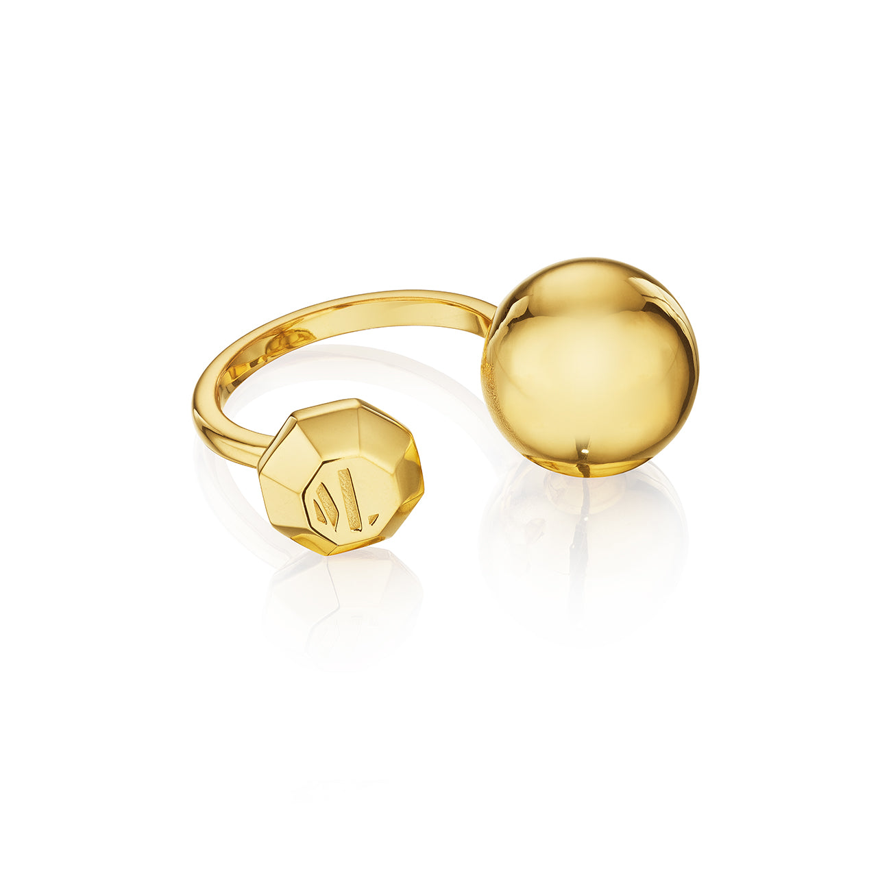MoAnA LUU ML open bead ring in vermeil. 