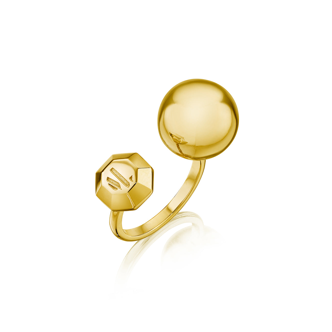 MoAnA LUU ML open bead ring in vermeil. 