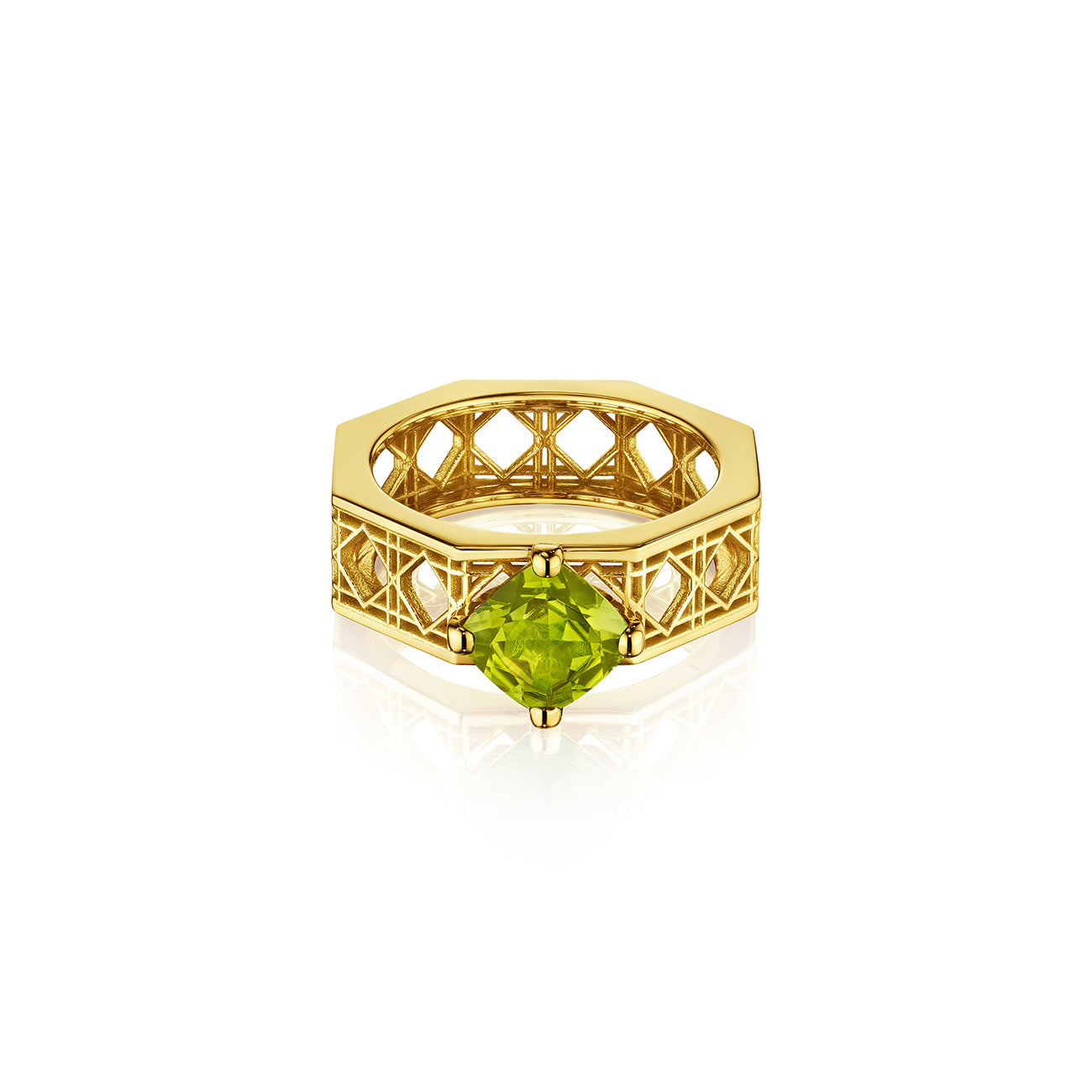 Doudou Chéri Ring, 18K Yellow Gold and Peridot