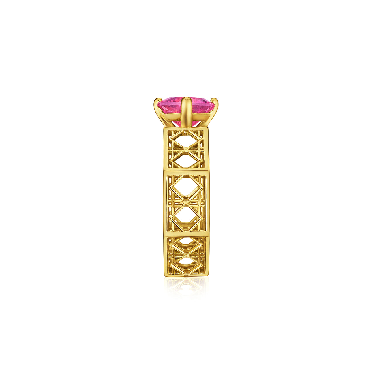 Doudou Chéri Ring, 18K Yellow Gold and Pink Tourmaline