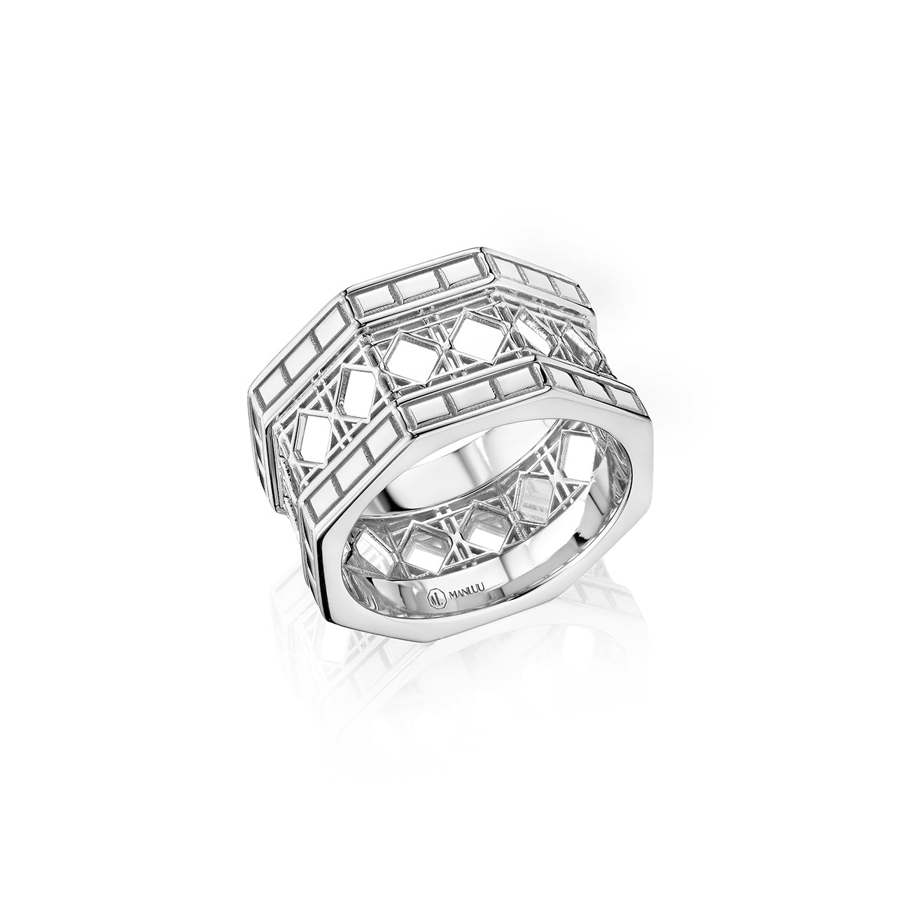 Doudou Wide Band Ring, Sterling Silver