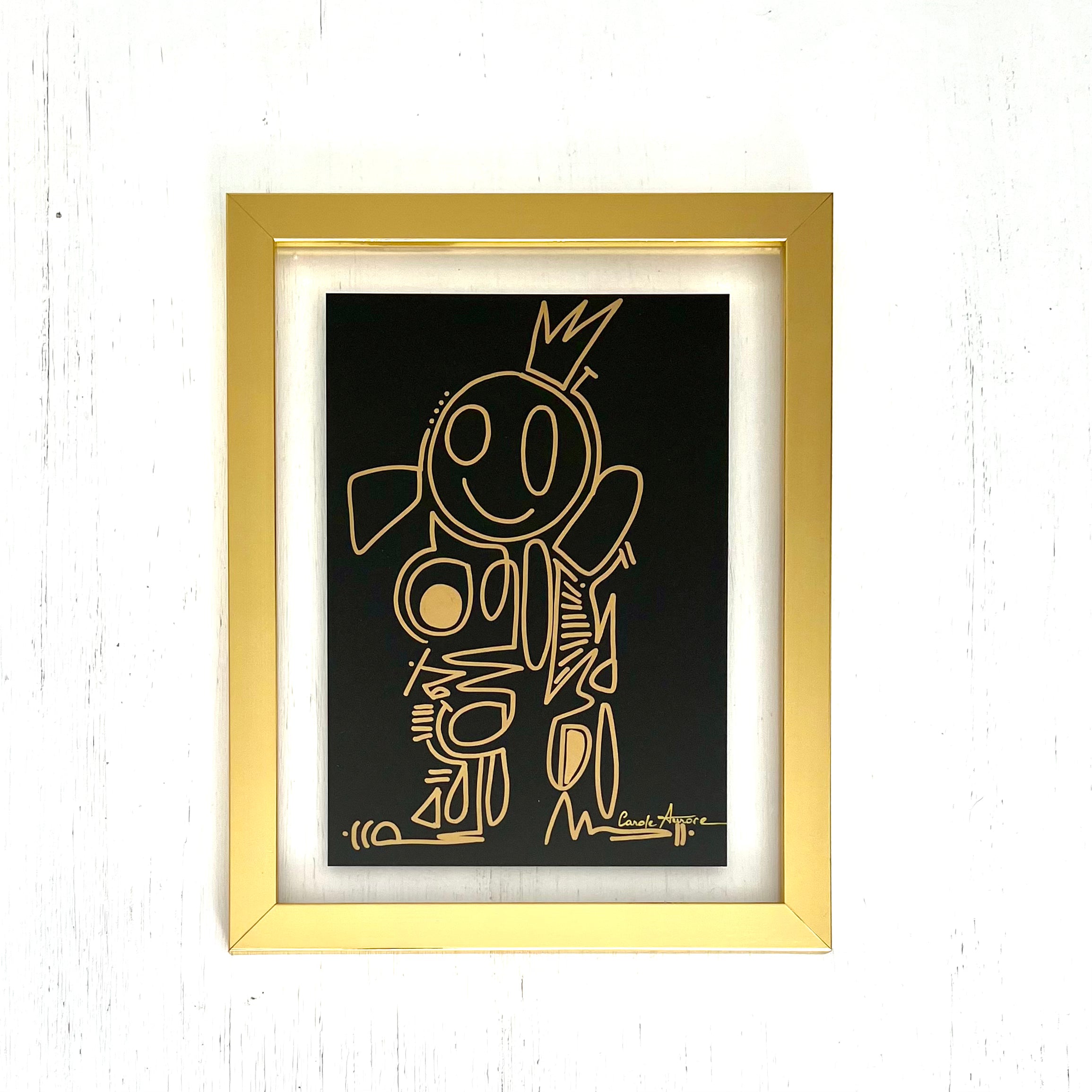 Drawing N*1  “Los Reyes” Framed Wall Art 12,2”X 15,3”