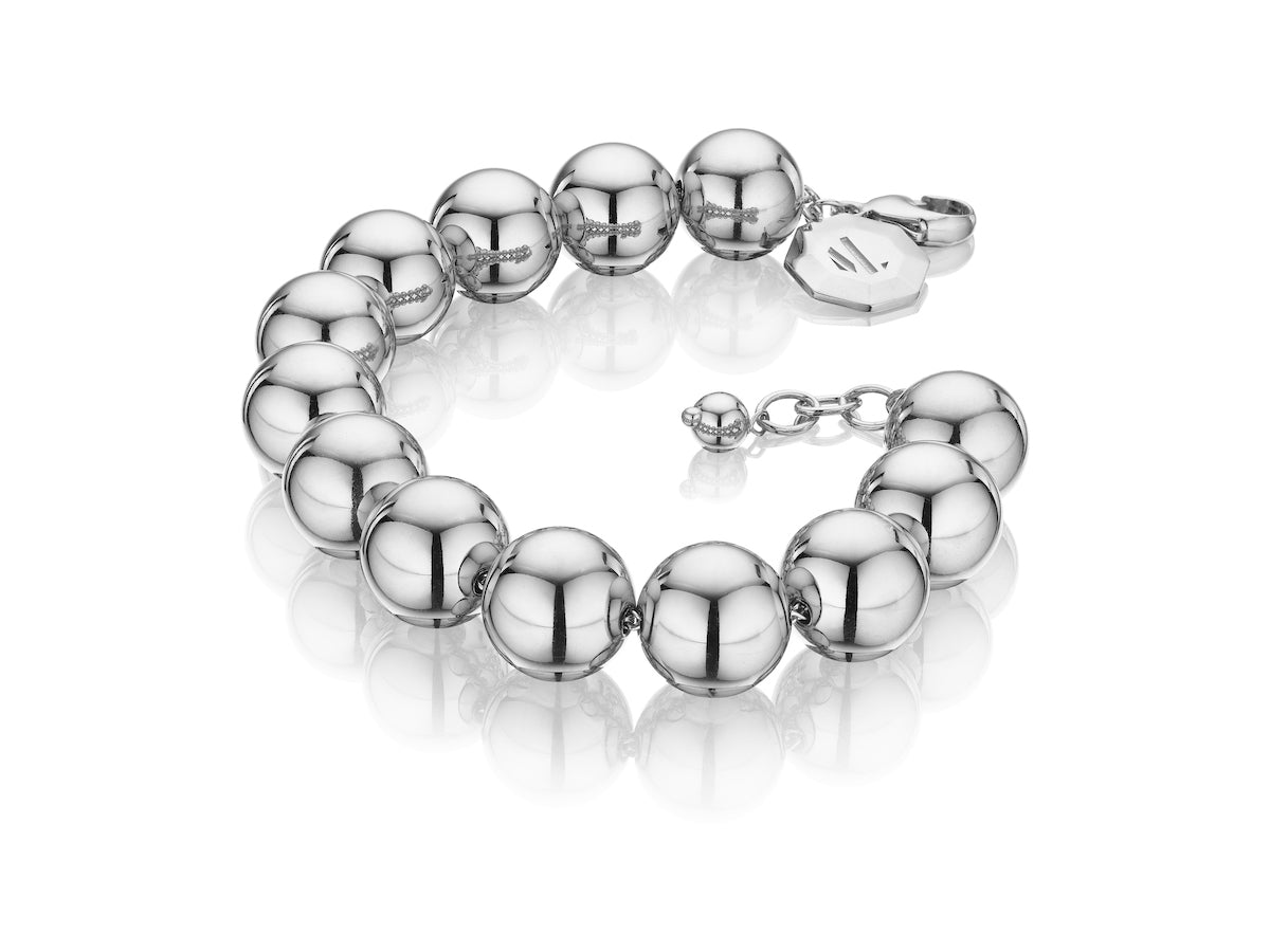 MoAnA LUU beads bracelet in silver. Inspired by Creole jewelry. 